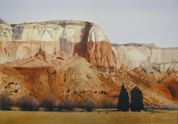 colors of ghost ranch |watercolor | 14 x 20 SOLD