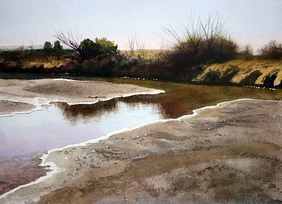 river patterns | watercolor | 10 x 14 • SOLD
