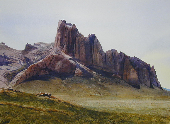 desert sentinal |watercolor | 22 x 30