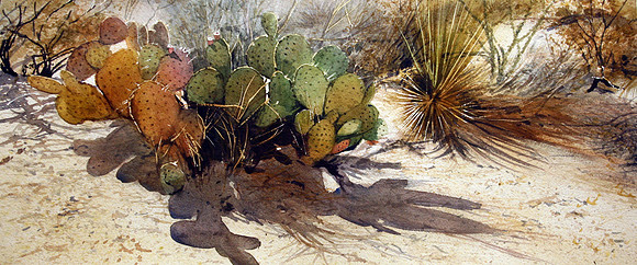 colors of  the desert |watercolor | 10 x 24 SOLD