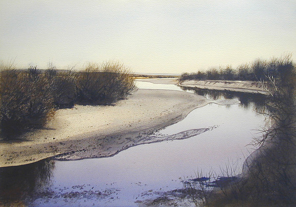 a bend in the rio grande |watercolor | 14 x 20 SOLD