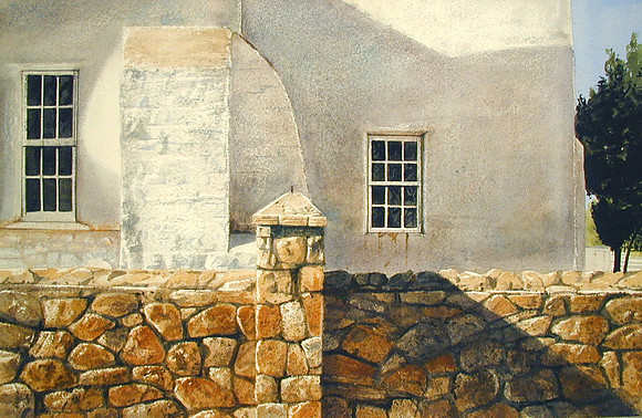 dona ana church |watercolor | 15 x 21SOLD
