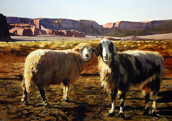 canyon residents | watercolor | 22 x 30 | GICLEE AVAILABLE • SOLD