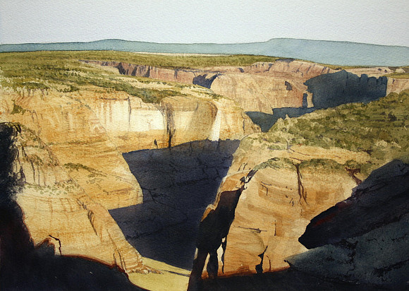 cross canyon view |watercolor | 10 x 16 SOLD