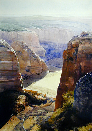 from the canyon rim |watercolor | 30 x 22 SOLD