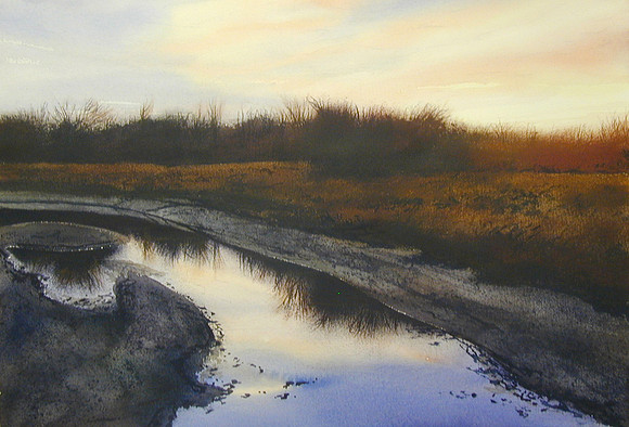 evening light |watercolor | 14 x 20 SOLD - GICLEE AVAILABLE