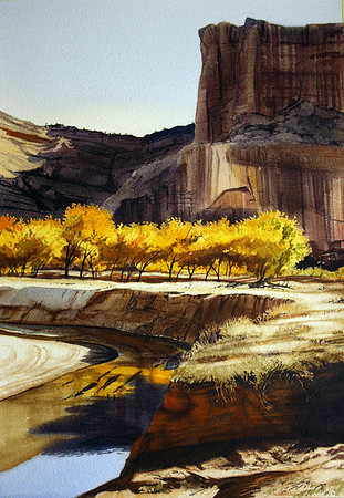 canyon in the fall |watercolor | 20 x 14 SOLD