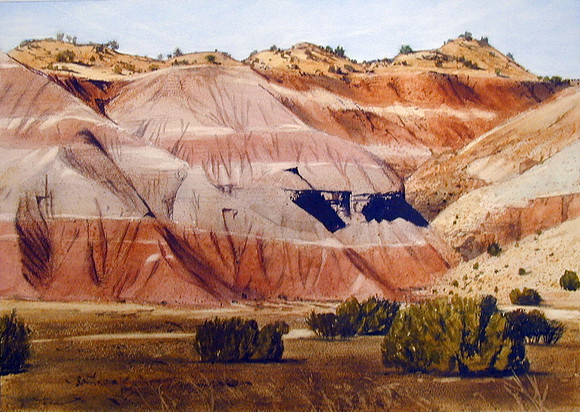foothills near abiquiu |watercolor | 14 x 20 SOLD
