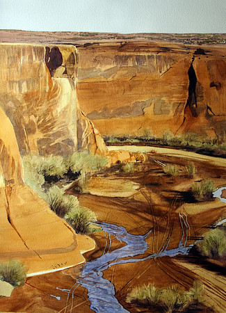 canyon tracks | watercolor |30 x 22 • SOLD