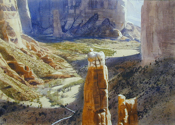 at spider rock |watercolor | 14 x 20 SOLD
