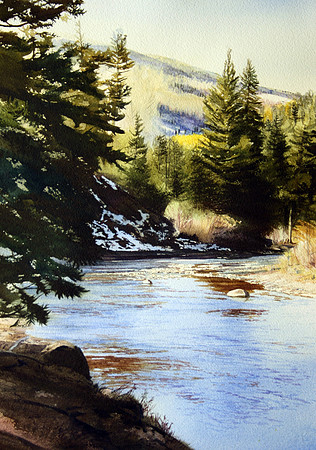 river near chama | watercolor | 20 x 14 • SOLD