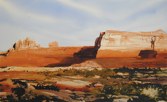 canyonland glow sketch |watercolor | 10 x 16 SOLD