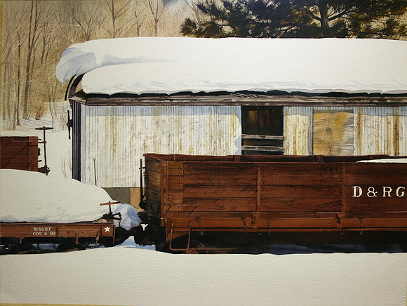 deep snow |watercolor | 22 x 30