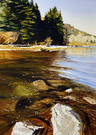 river in high country | watercolor | 20 x 14 • SOLD