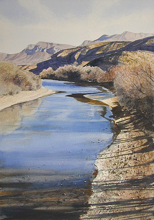east of the bridge |watercolor | 20 x 14 SOLD