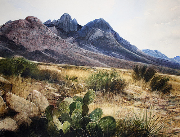 view off baylor canyon road | 22 x 30