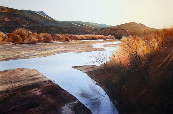 autumnal light |watercolor | 14 x 20 SOLD