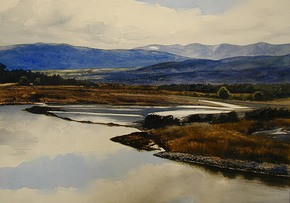 reflections on snake river |watercolor | 14 x 20 SOLD