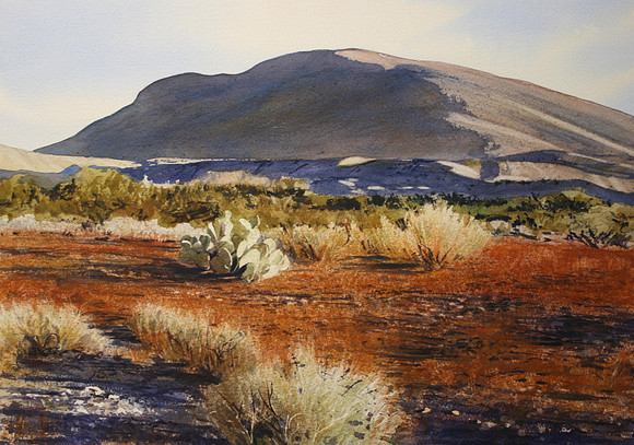 mountain in afternoon light |watercolor | 14 x 20 SOLD