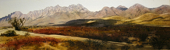 road to the mountains |watercolor | 8 x 20 SOLD