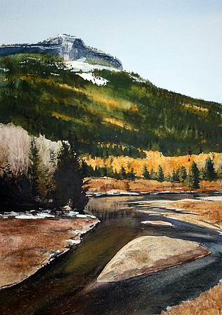 mountain pines | watercolor | 20 x 14