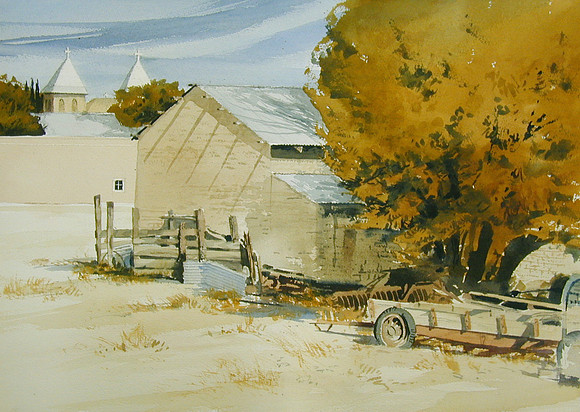 Mesilla Walk  |watercolor | 14 x 20 SOLD