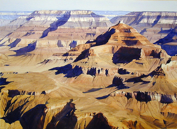 view at yavapai point |watercolor | 22 x 30 SOLD