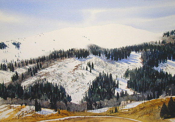 ruidoso treeline |watercolor | 14 x 20