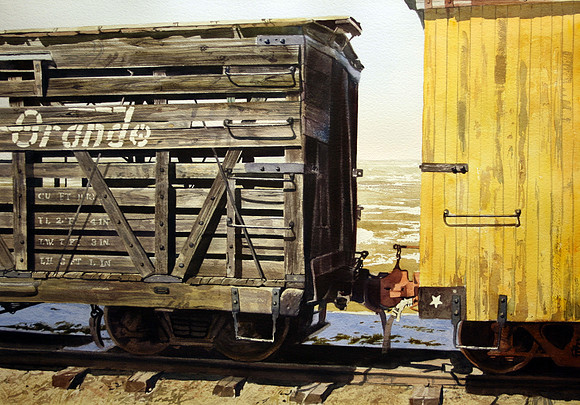 narrow gauge | watercolor | 21 x 30 SOLD • GICLEE AVAILABLE
