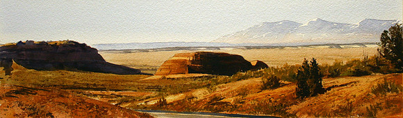 through the canyonlands |watercolor | 8 x 20 SOLD