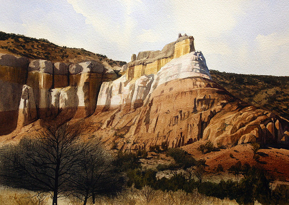 out of ghost ranch | watercolor | 14 x 20