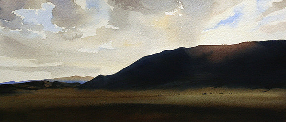 mountain passage |watercolor | 11 x 20