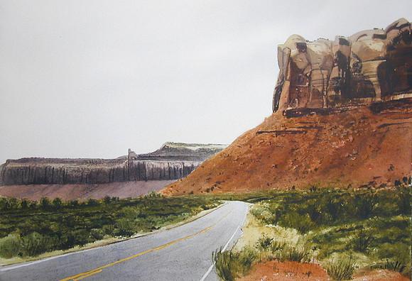 road to canyonlands |watercolor | 14 x 20 SOLD