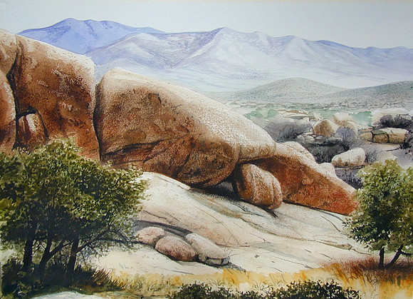 Texas Canyon |watercolor | 22 x 30 SOLD