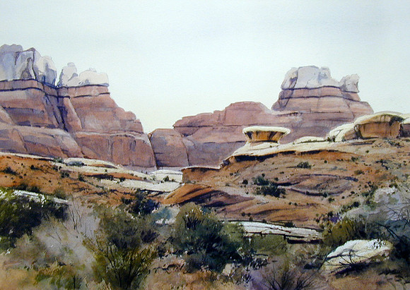 indian country |watercolor | 14 x 20