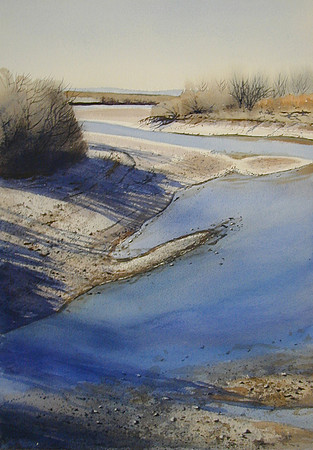 river shadows  |watercolor | 20 x 14 SOLD