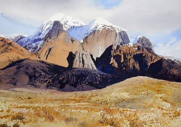 mountain peaks |watercolor | 14 x 20 SOLD