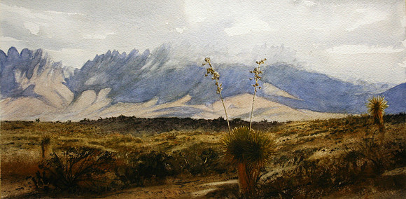 under clouds |watercolor | 12 x 20