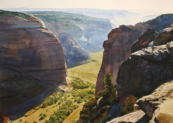haze at daybreak |watercolor | 22 x 30 SOLD