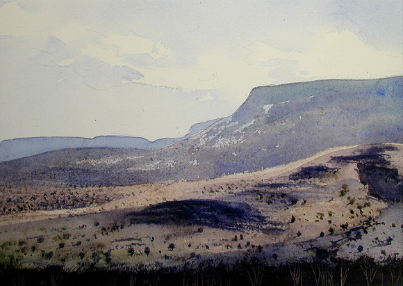 mountain near abiquiu |watercolor | 10 x 16