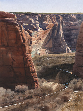 canyon shadow | watercolor | 30 x 22  giclee available