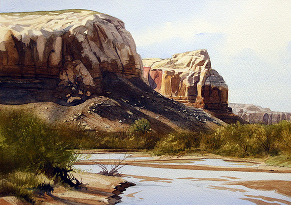 on the cottonwood| watercolor | 14 x 20