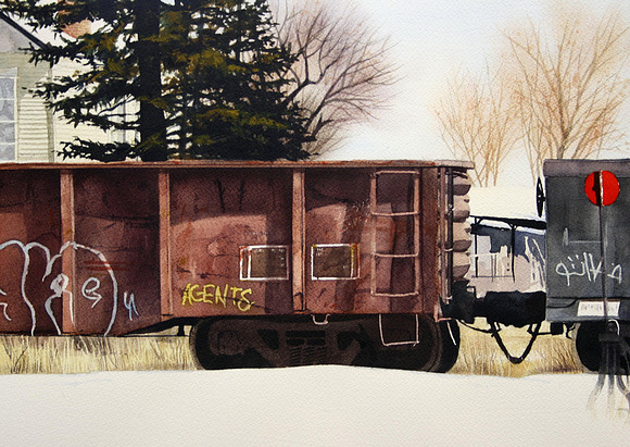 grafitti |watercolor | 10 x 16