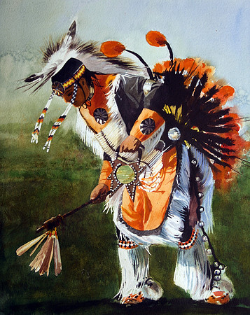 indian dancer | watercolor | 20.5 x 15