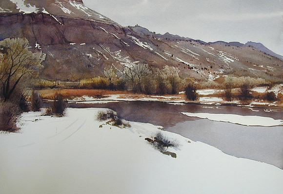 gray winter morning |watercolor | 14 x 20 SOLD