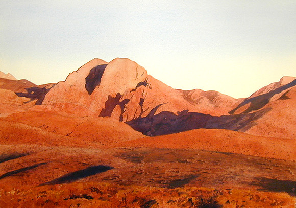 orange glow |watercolor | 14 x 20
