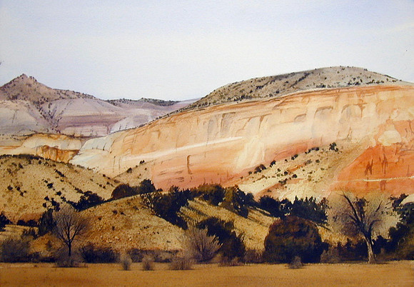 golden hills |watercolor | 14 x 20