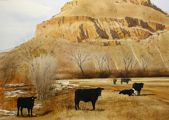 at cerrito de abiquiu |watercolor | 14 x 20 SOLD