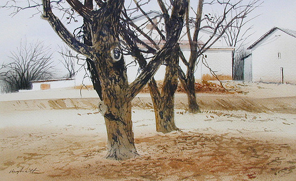 December morning sketch |watercolor | 5 x 7 SOLD