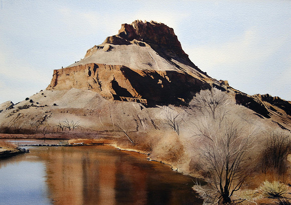reflection of the mountain |watercolor | 22 x 30 SOLD - GICLEE AVAILABLE